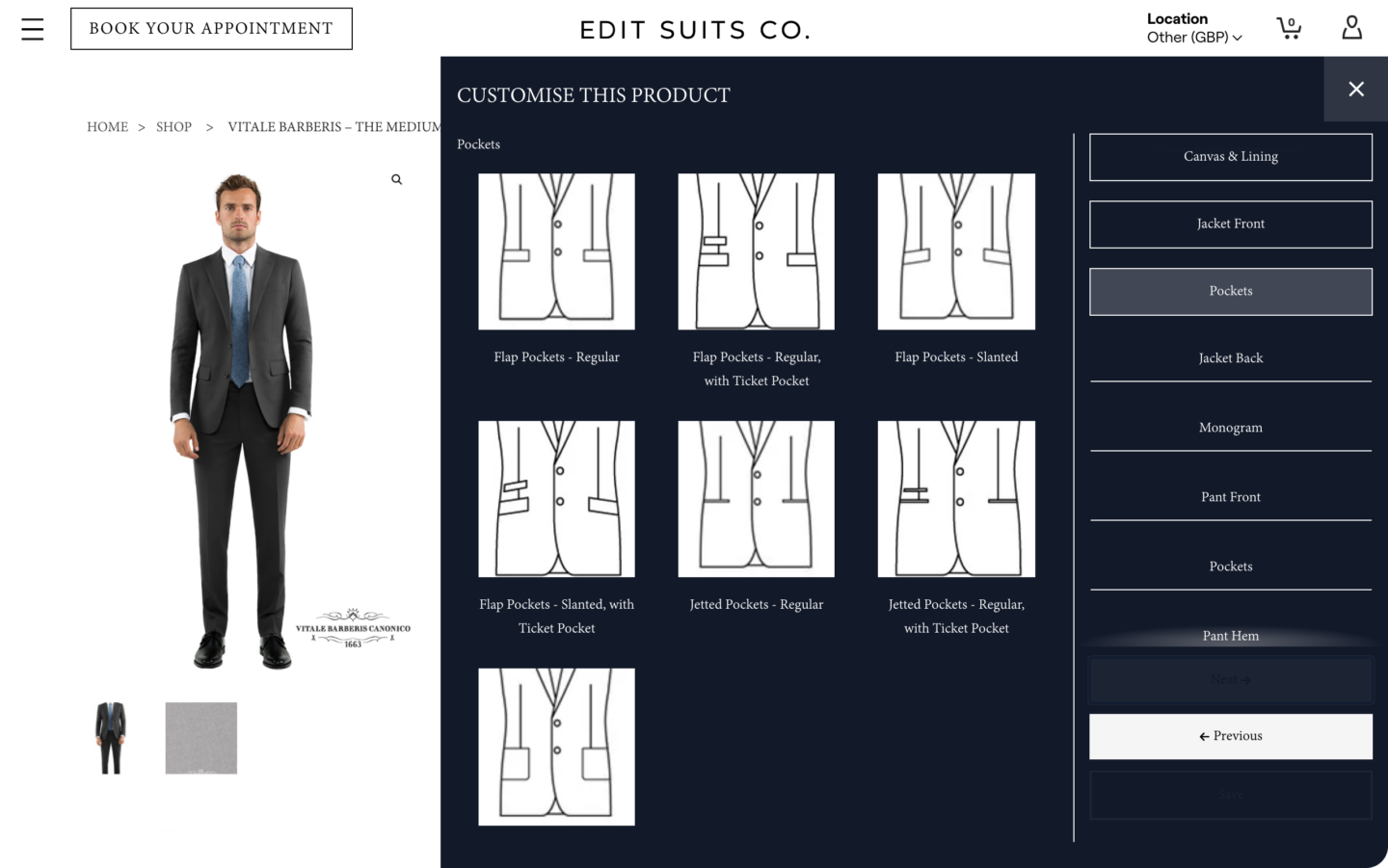Edit Suits Co.: Product Page