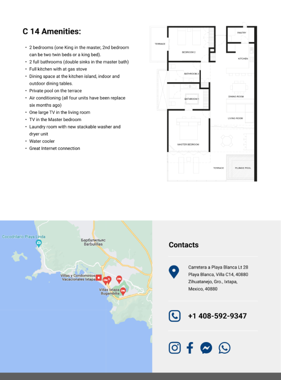 House layout and contact details